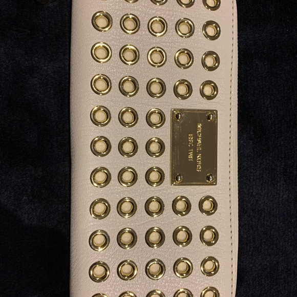 MICHAEL KORS Vanilla Gold Studded Long Wallet - Picture 3 of 14